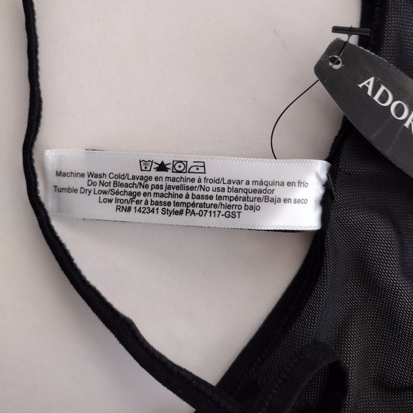 Adore Me Black Sheer Mesh Nylon G String Thong Panty Size S - Picture 12 of 13